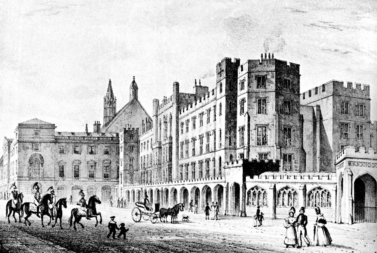 A Câmara dos Lordes e a Câmara dos Comuns, Westminster, início do século XIX c1905 de Unbekannt