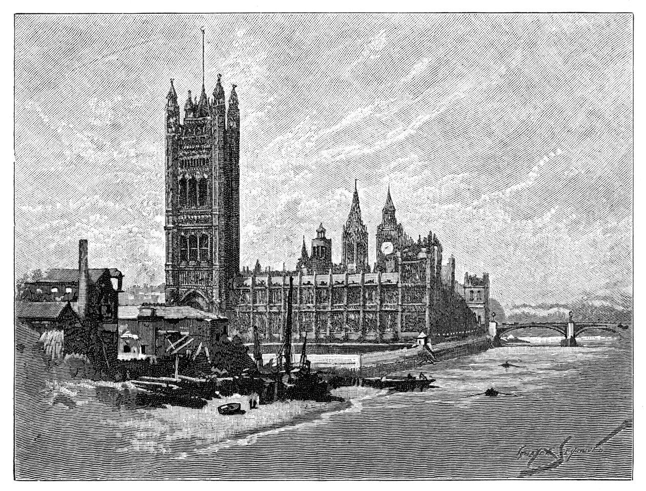 As Casas do Parlamento, Londres, 1900 de Unbekannt
