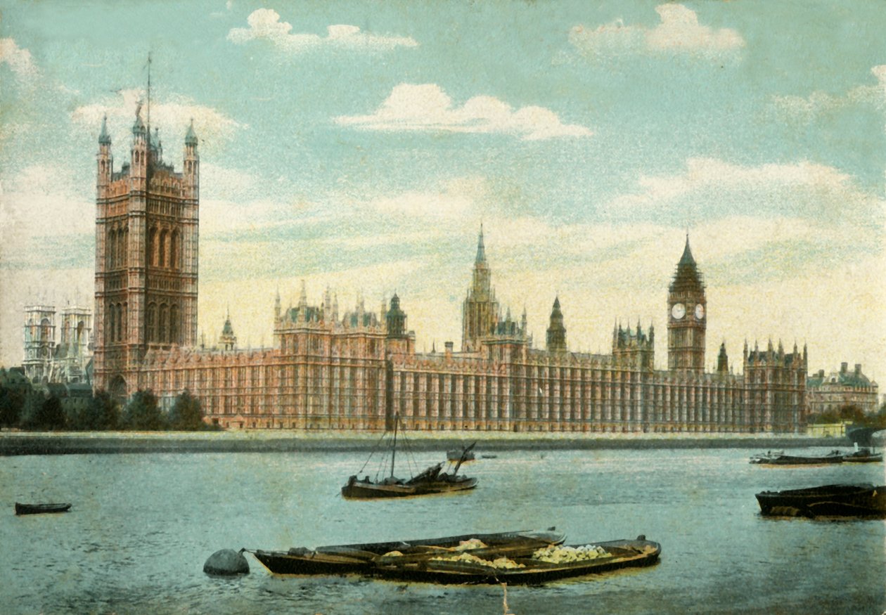 As Casas do Parlamento, Londres, 1906. de Unbekannt
