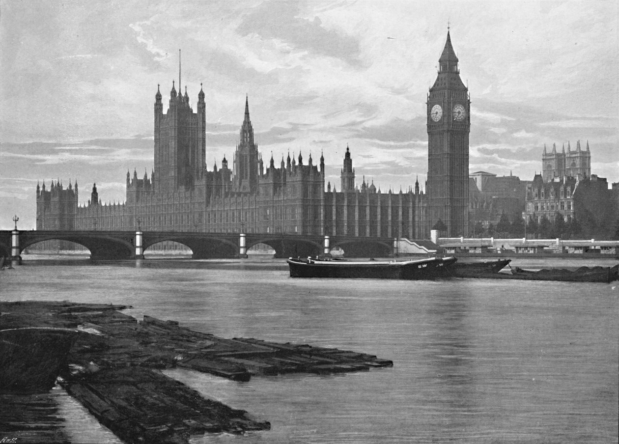 As Casas do Parlamento, c1896 de Unbekannt