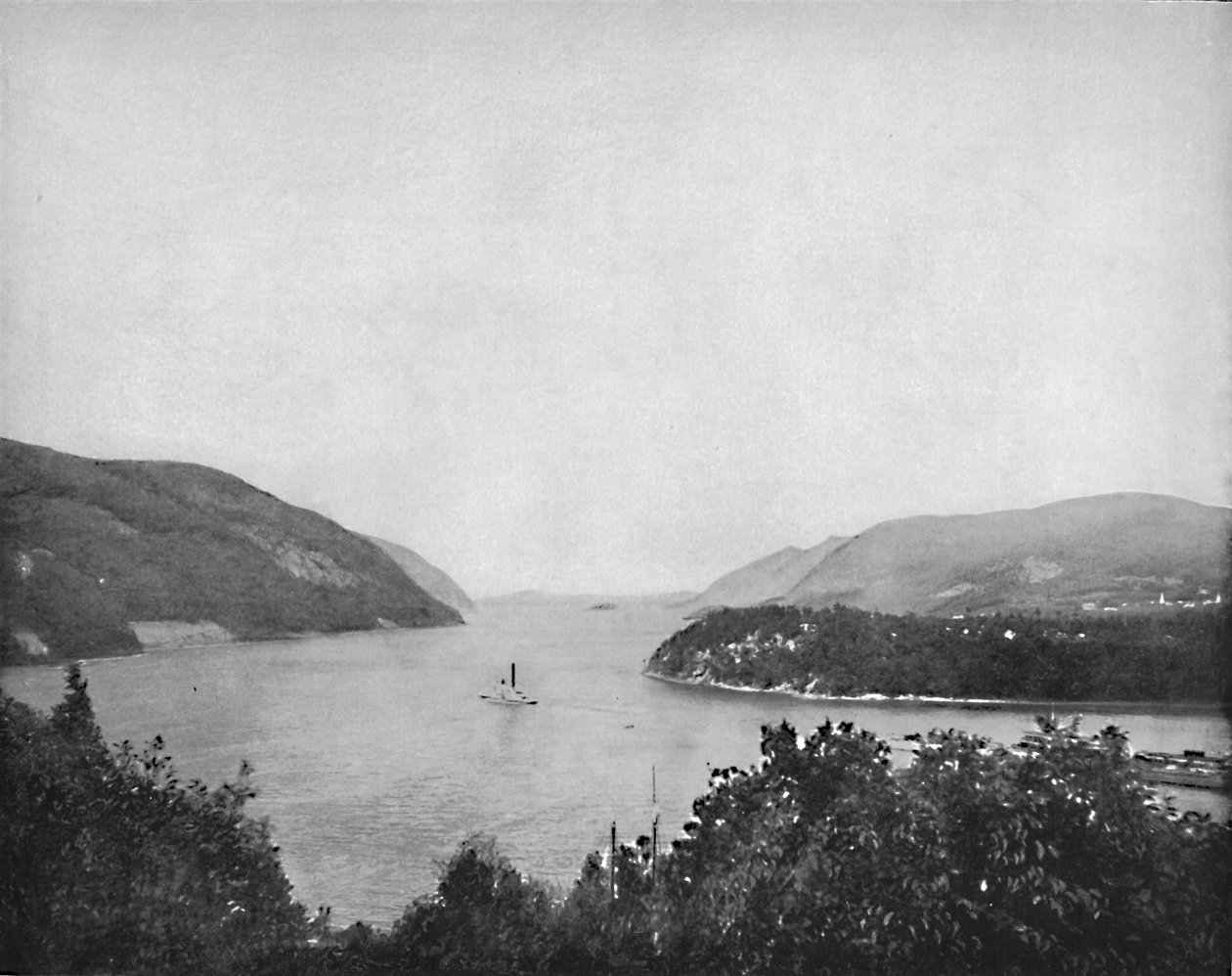 O rio Hudson em West Point, c1897. de Unbekannt