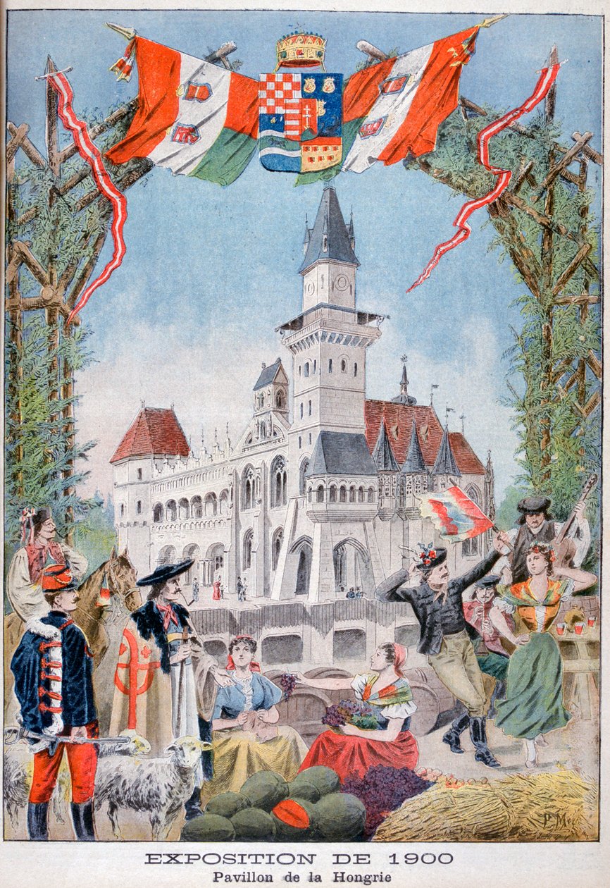 O pavilhão húngaro na Exposição Universal de 1900, Paris, 1900 de Unbekannt
