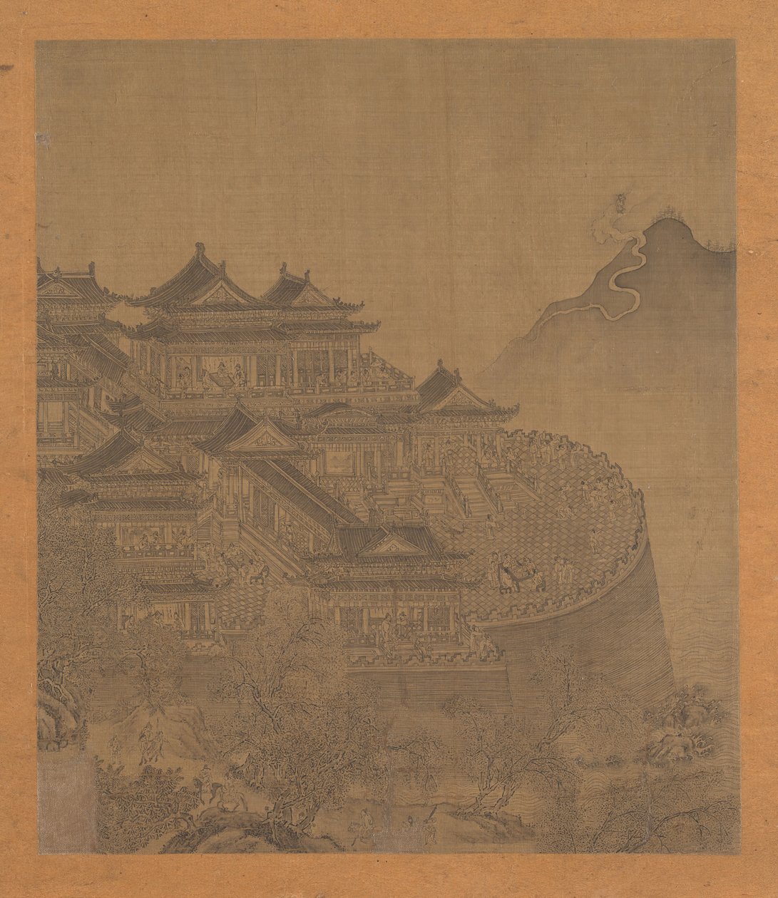O Imortal Lü Dongbin Aparecendo sobre o Pavilhão Yueyang, séculos XV-XVI. de Unbekannt