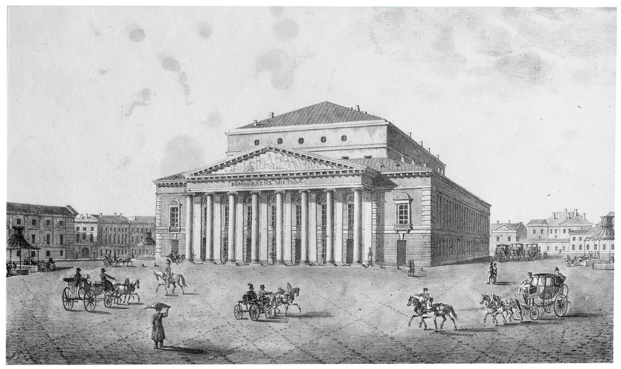 O Teatro Imperial Bolshoi Kamenny, São Petersburgo, Rússia, década de 1820. de Unbekannt