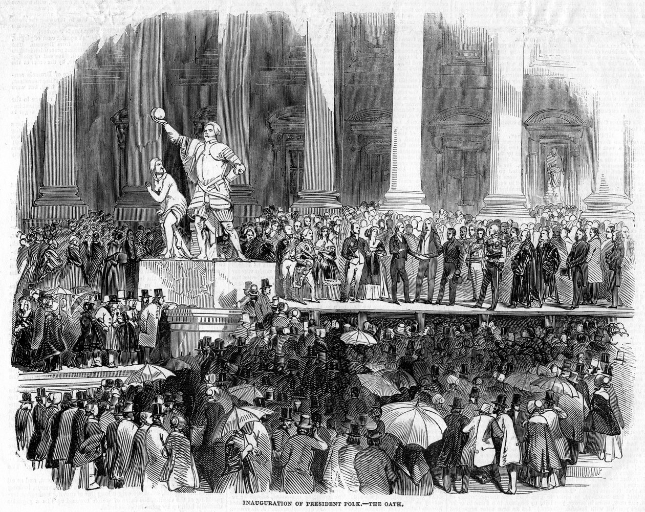 A inauguração do Presidente Polk, 1845 de Unbekannt