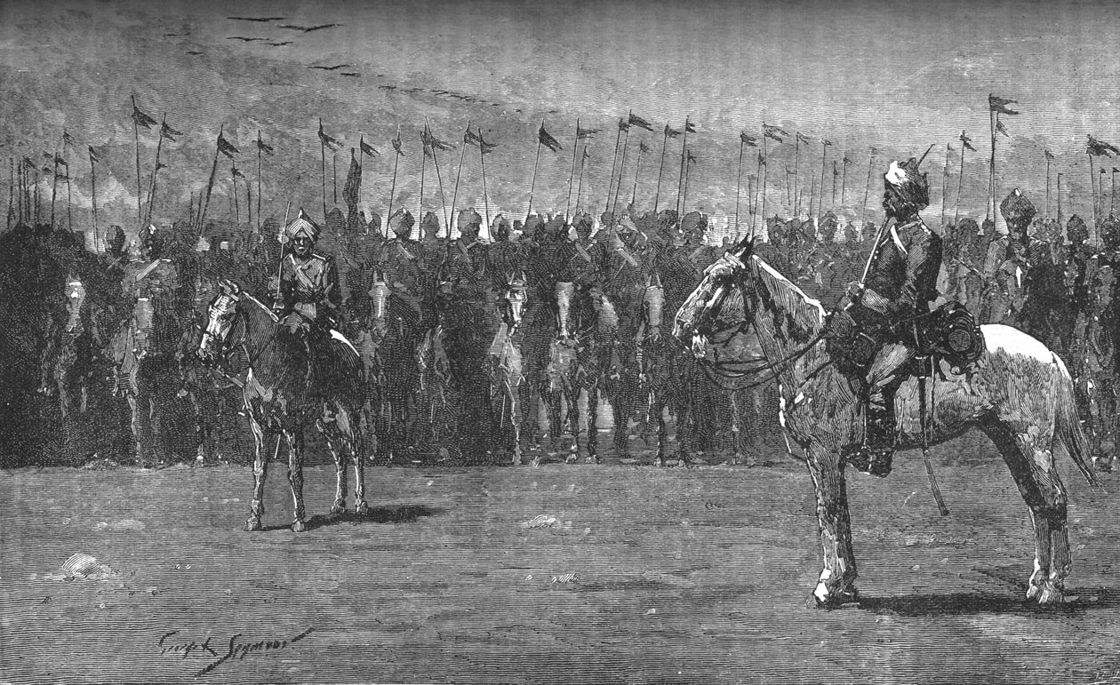 O contingente indiano - décimo terceiro lanceiros de Bengala, c1882 de Unbekannt