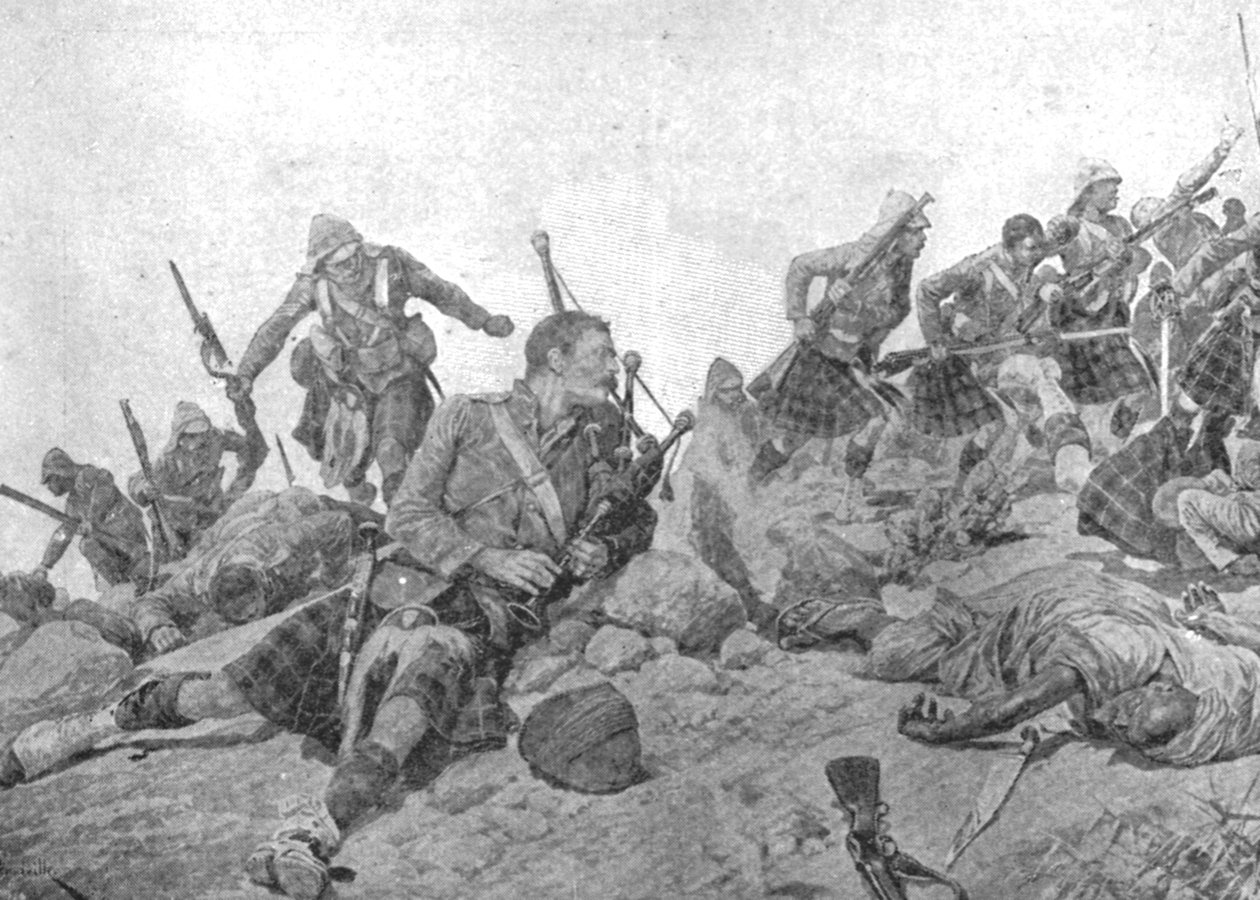 A Guerra da Fronteira Indiana, 1897: A invasão do cume de Dargai pelos Gordon Highlanders, outubro de Unbekannt