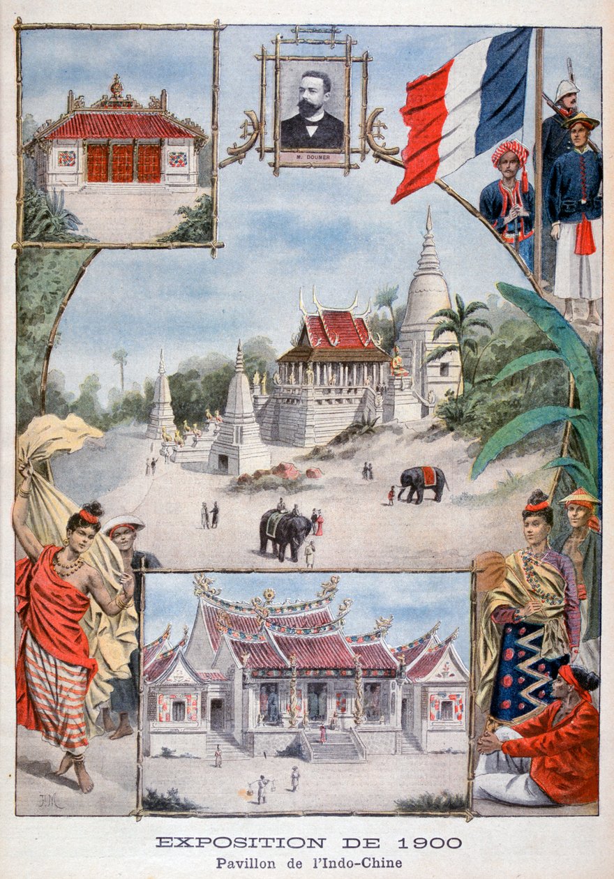 O pavilhão da Indochina na Exposição Universal de 1900, Paris, 1900 de Unbekannt