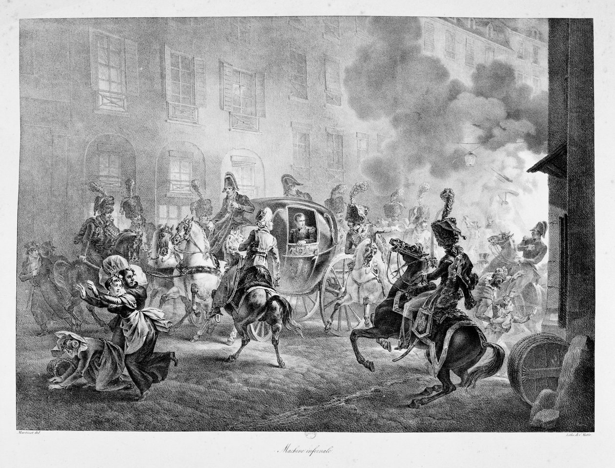 A Máquina Infernal, 24 de dezembro de 1800, século XIX de Unbekannt