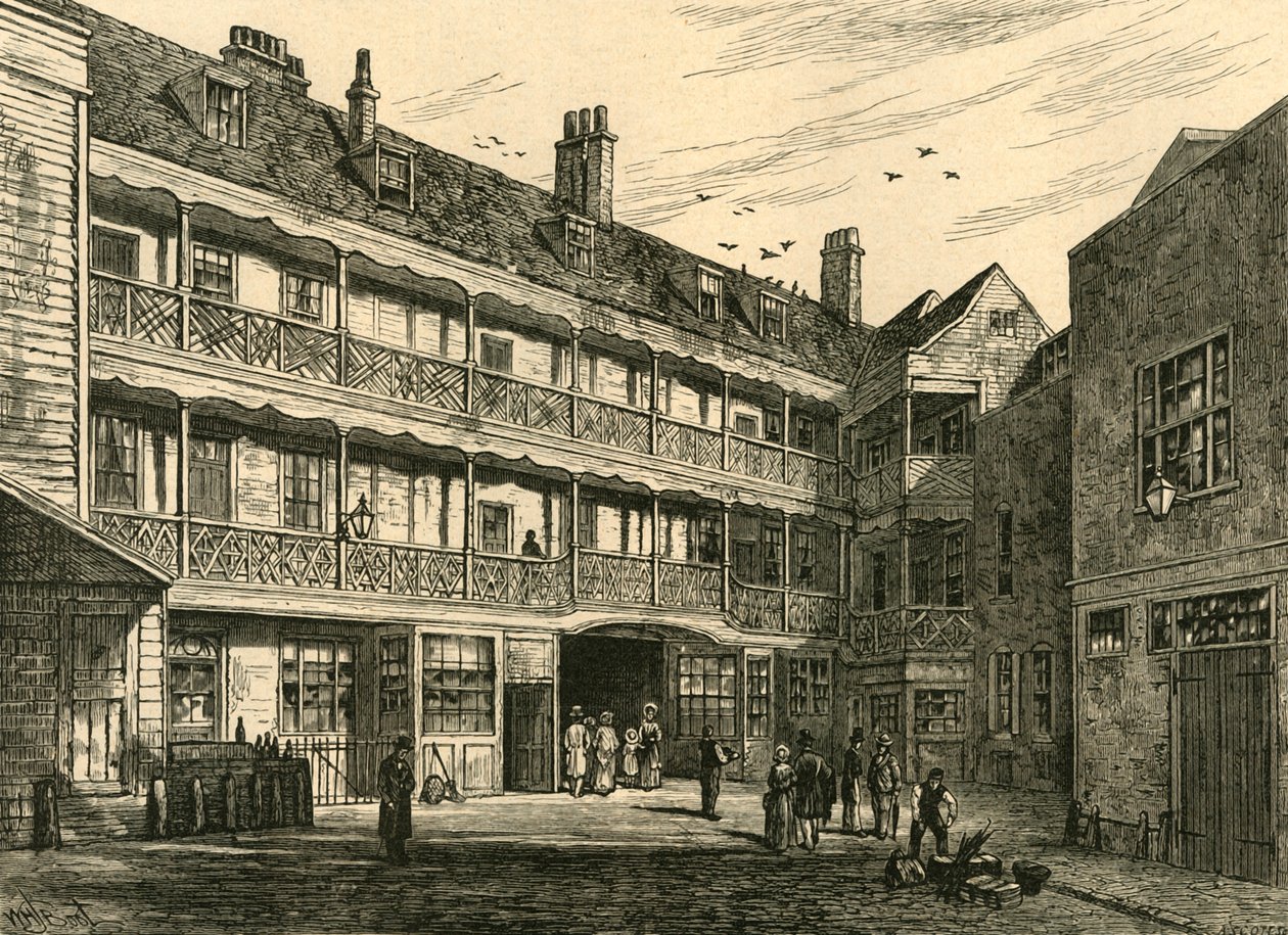 O Tribunal Interno da Antiga Belle Sauvage., 1897. de Unbekannt