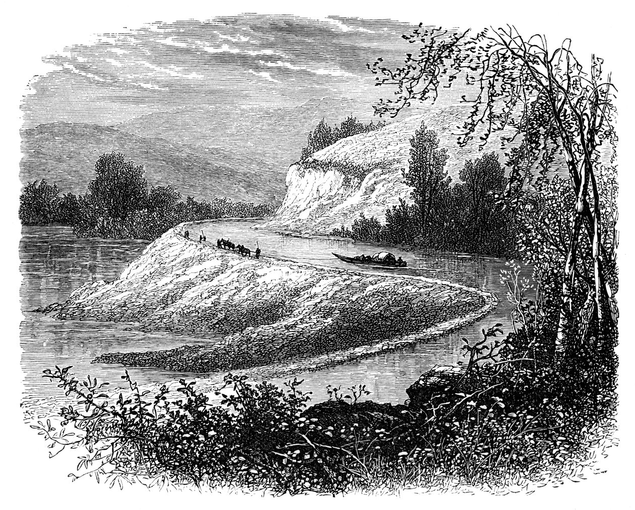 O rio James e o campo perto de Richmond, Virgínia, EUA, século XIX de Unbekannt
