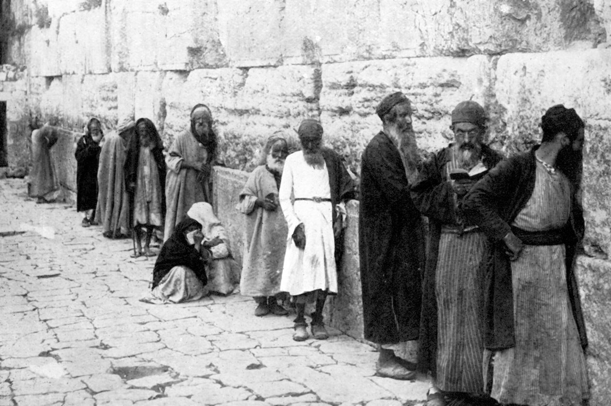 O Lugar das Lamentações dos Judeus, Jerusalém, c1926 de Unbekannt