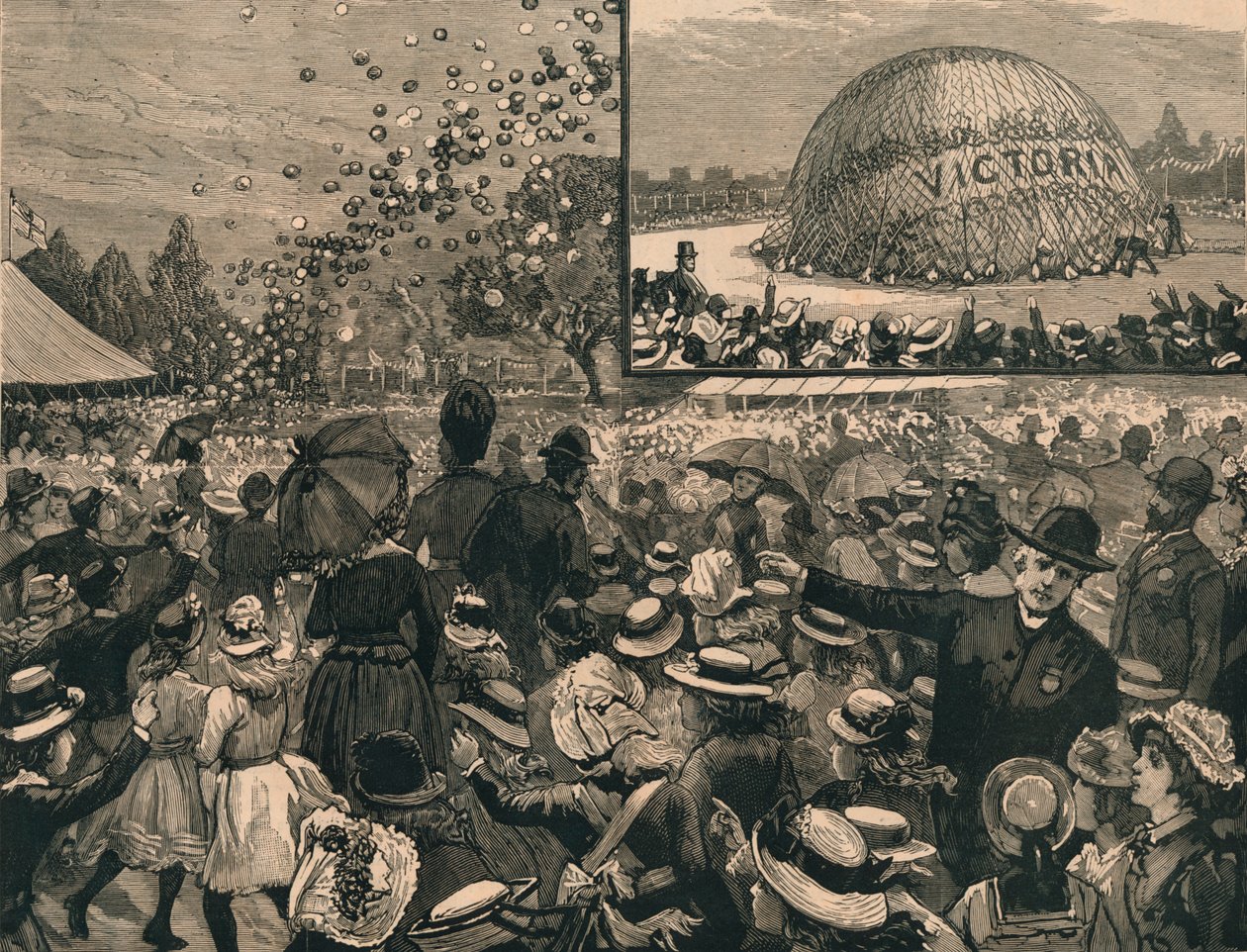 A Festa do Jubileu das Crianças das Escolas de Londres no Hyde Park, 1887. de Unbekannt