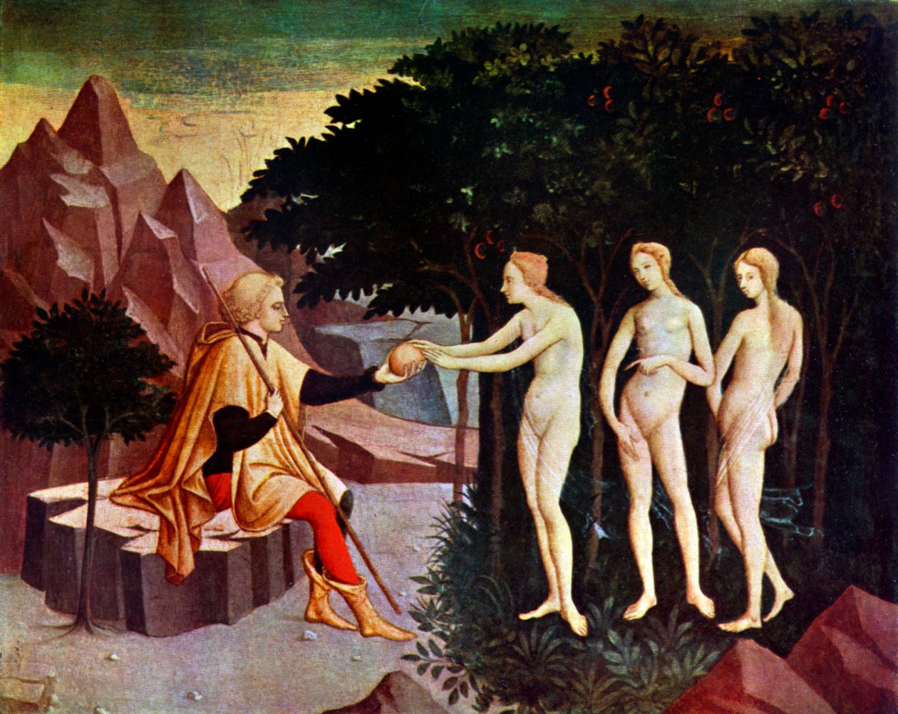 O Julgamento de Paris, c1450 de Unbekannt