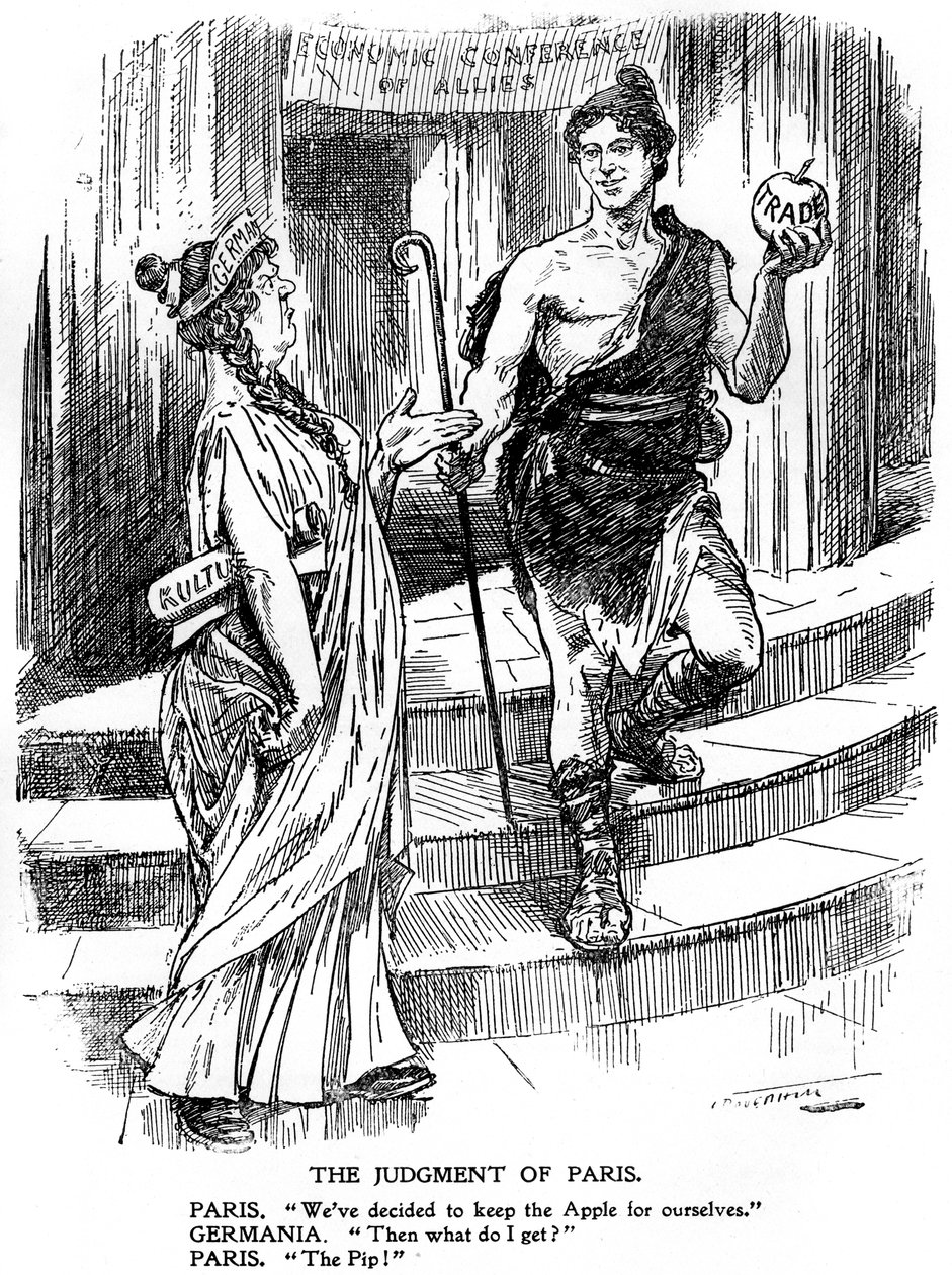 O Julgamento de Paris, a Conferência de Paris, Primeira Guerra Mundial, março-junho de 1916, c1920 de Unbekannt