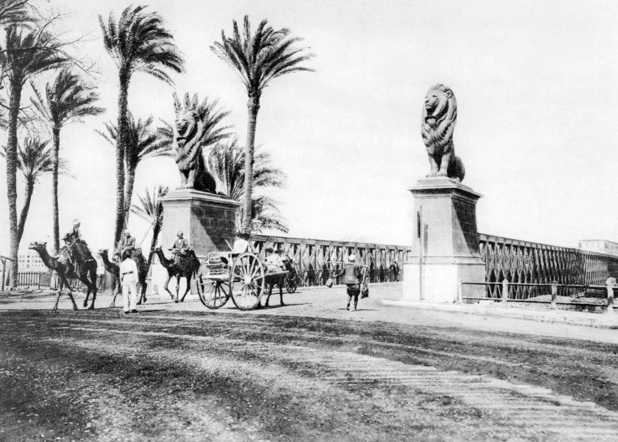 Ponte Kasr-El-Nile, Cairo, Egito, c1920s de Unbekannt