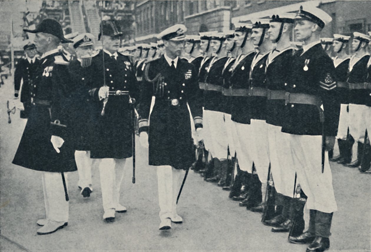 O rei que abre a semana da marinha em Portsmouth, c1935, 1937. de Unbekannt