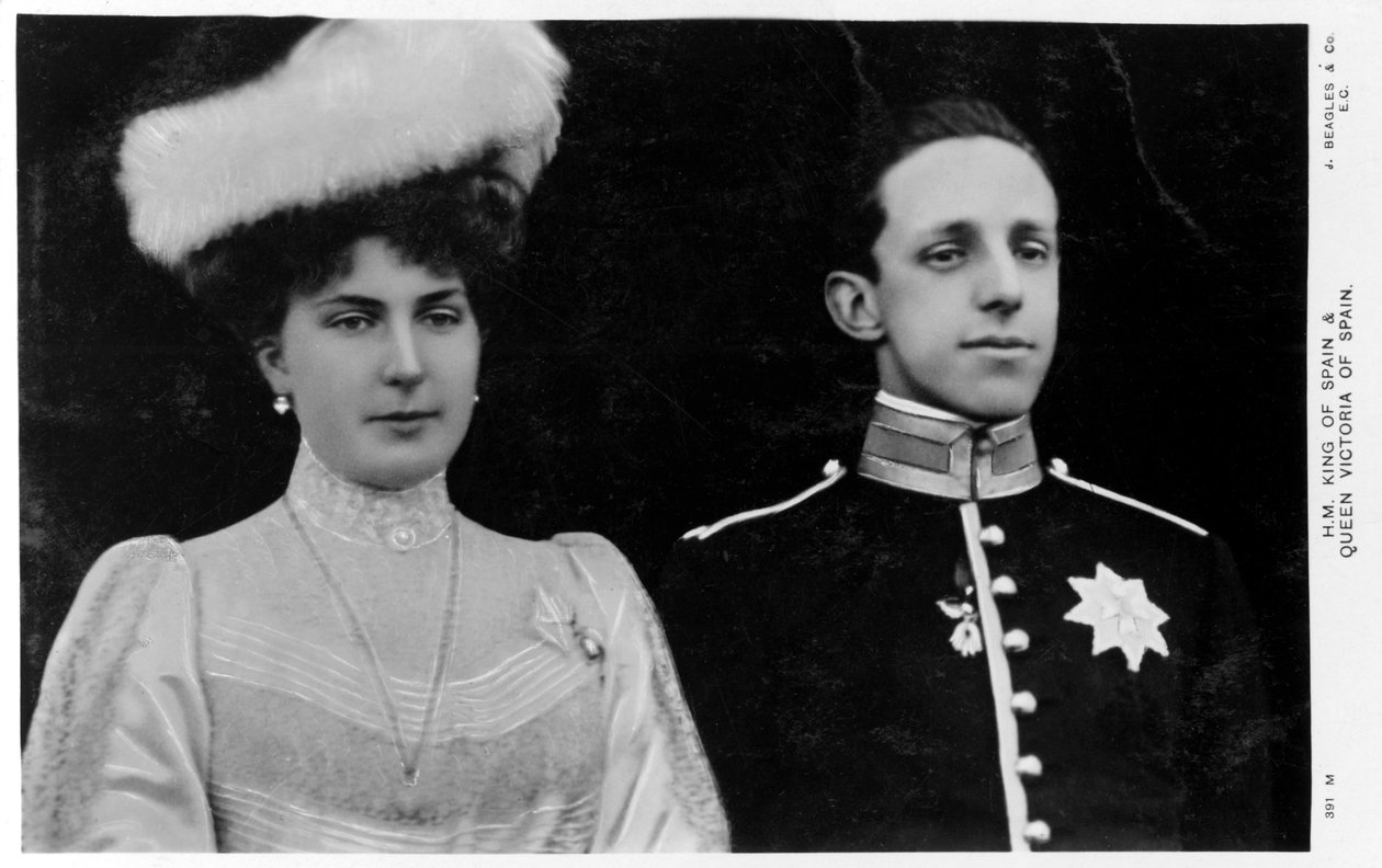 O rei e a rainha da Espanha, c1900s-c1910s de Unbekannt