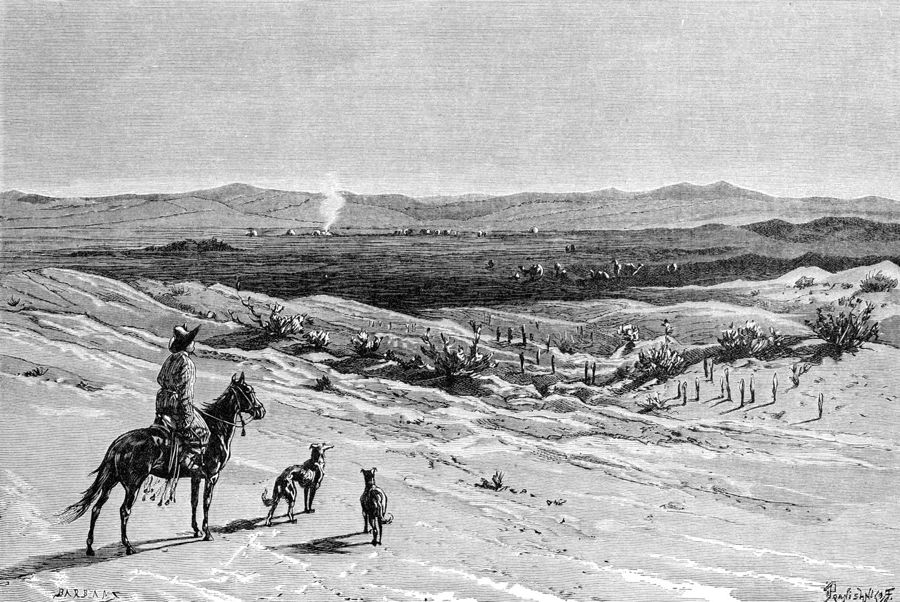 O deserto de Kizil-Kum, Dussibal Wells, Ásia, 1895 de Unbekannt