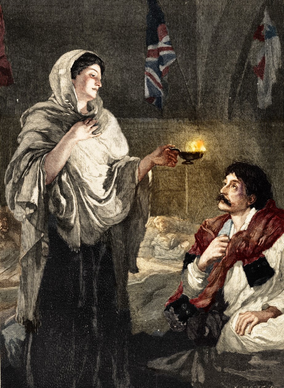 A senhora da lâmpada, c1880 de Unbekannt