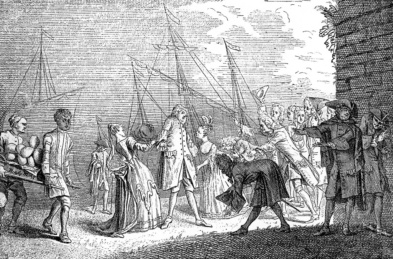 O desembarque de Senesino, 1720 de Unbekannt