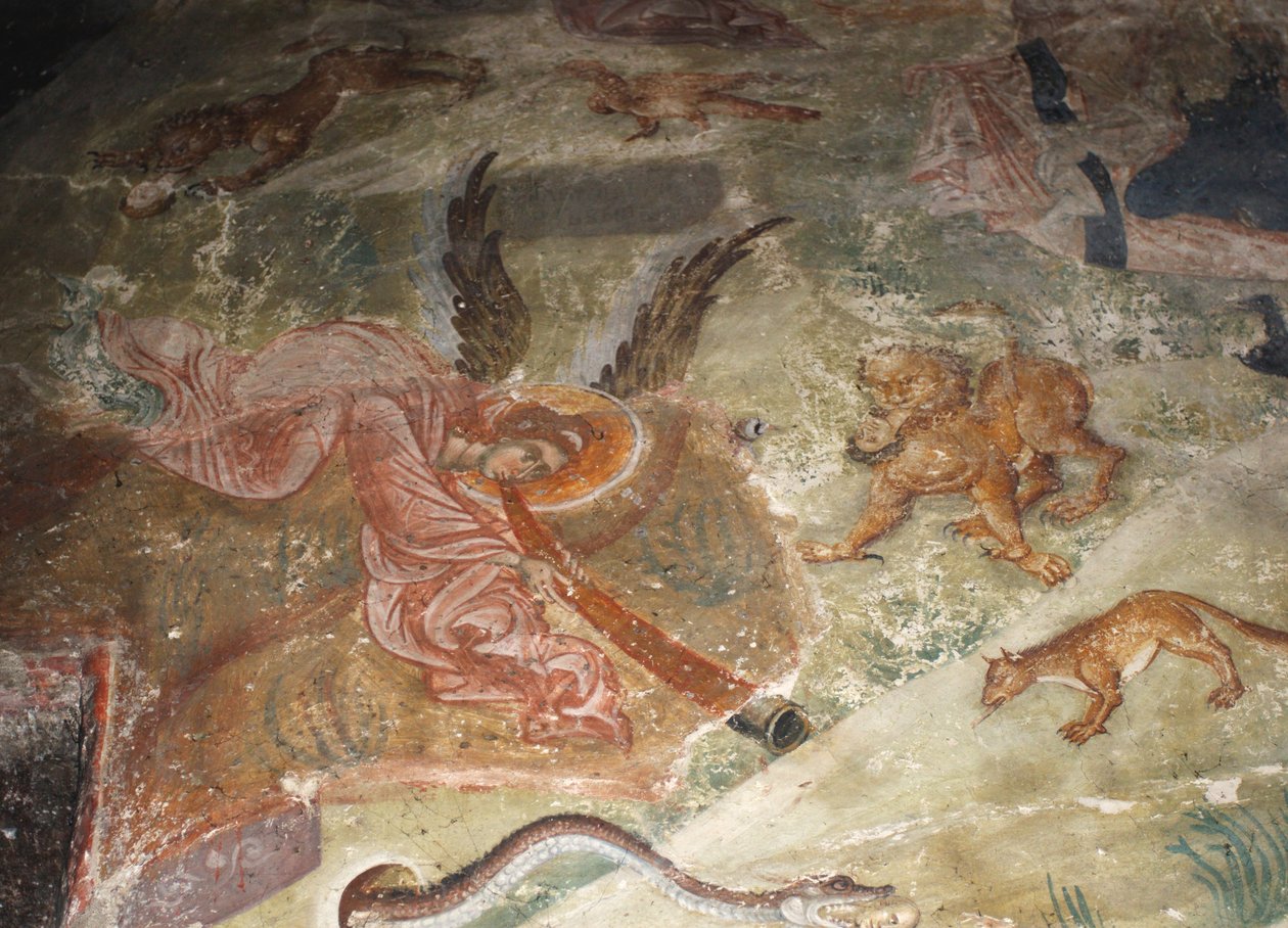 O último julgamento. Detalhe: a terra desistiu de seus mortos, 1321-1322 de Unbekannt