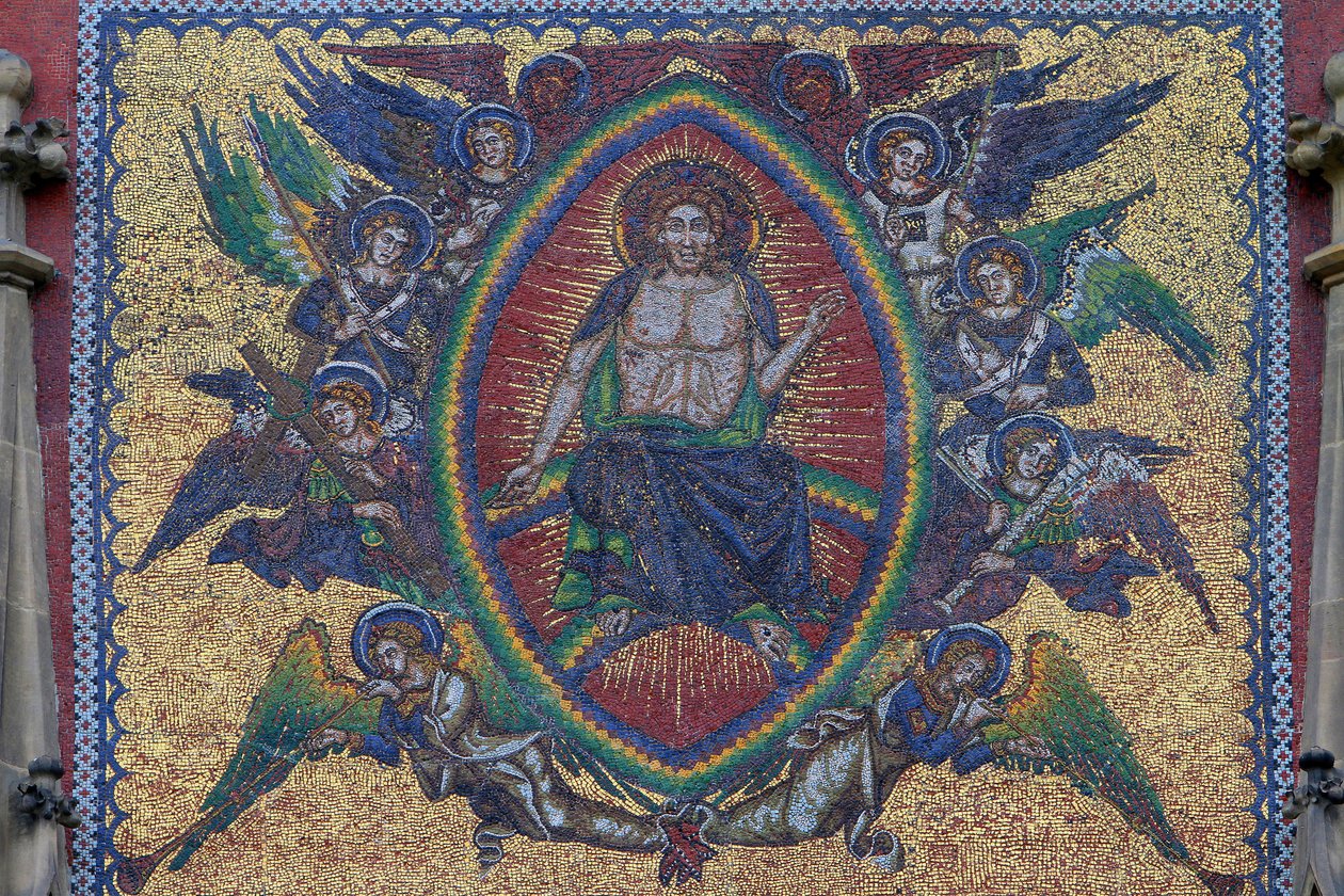 The Last Judgment, La Golden Gate of the St, Vitus Cathedral Wenceslas e Adalbert, Praga, República Checa de Unbekannt