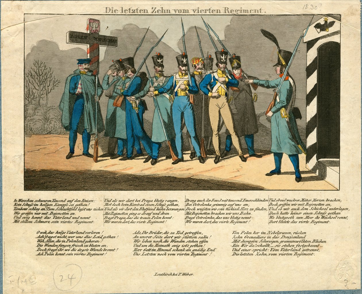 Os últimos dez do quarto regimento, 1831 de Unbekannt