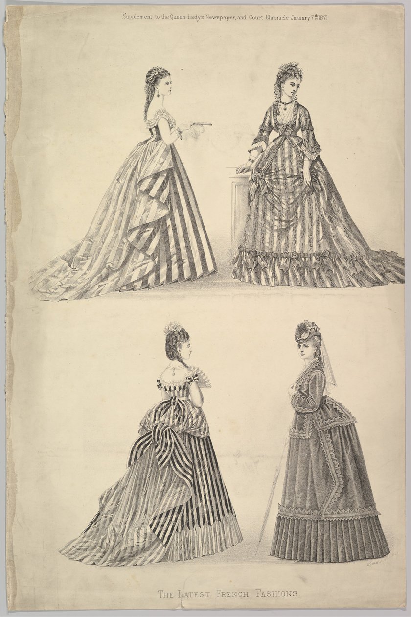 As últimas modas francesas de The Queen, The Ladys Newspaper e Court Chron ..., 7 de janeiro de 1871. de Unbekannt