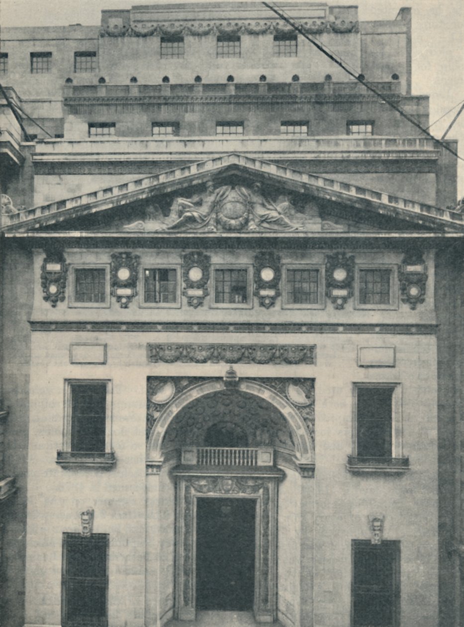 A entrada da rua Leadenhall em Lloyds, 1936 de Unbekannt
