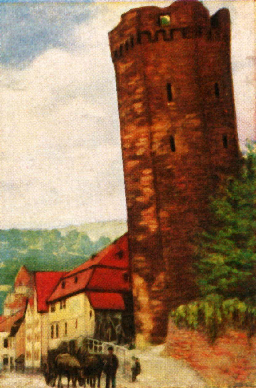 A torre inclinada de Dausenau, c1928. de Unbekannt