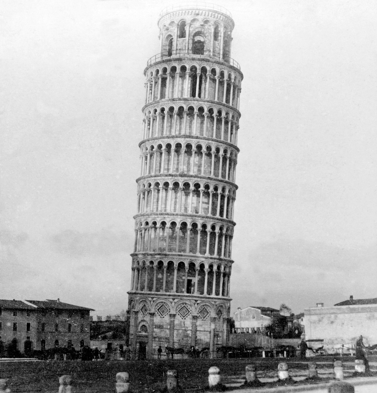 A torre inclinada de Pisa, Itália, 1892 de Unbekannt