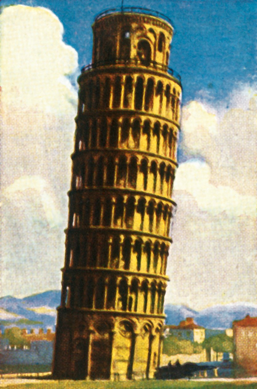 A torre inclinada de Pisa, c1928. de Unbekannt