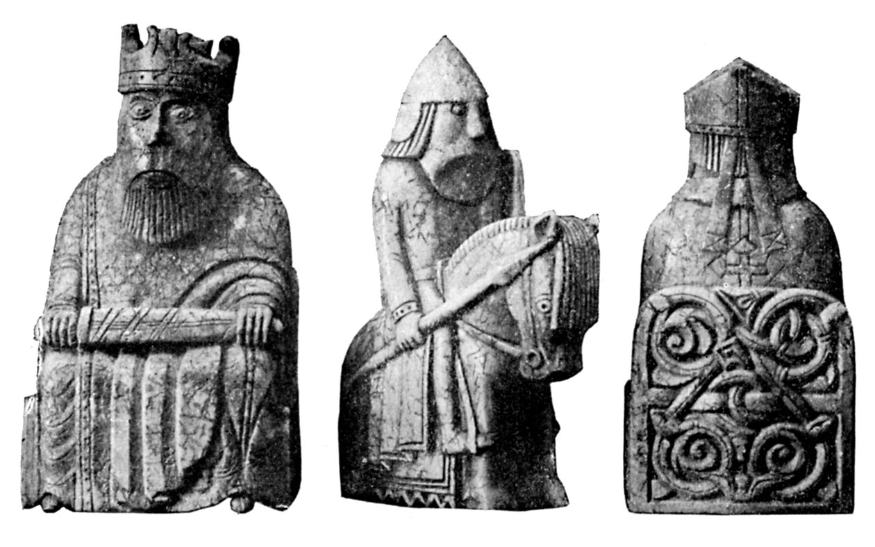 The Chessmen Lewis, norueguês, c1150-c1200, c1920 de Unbekannt