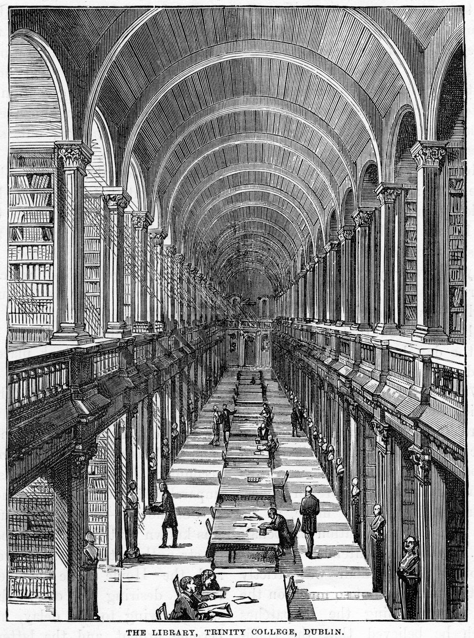 A Biblioteca, Trinity College, Dublin, século XIX de Unbekannt
