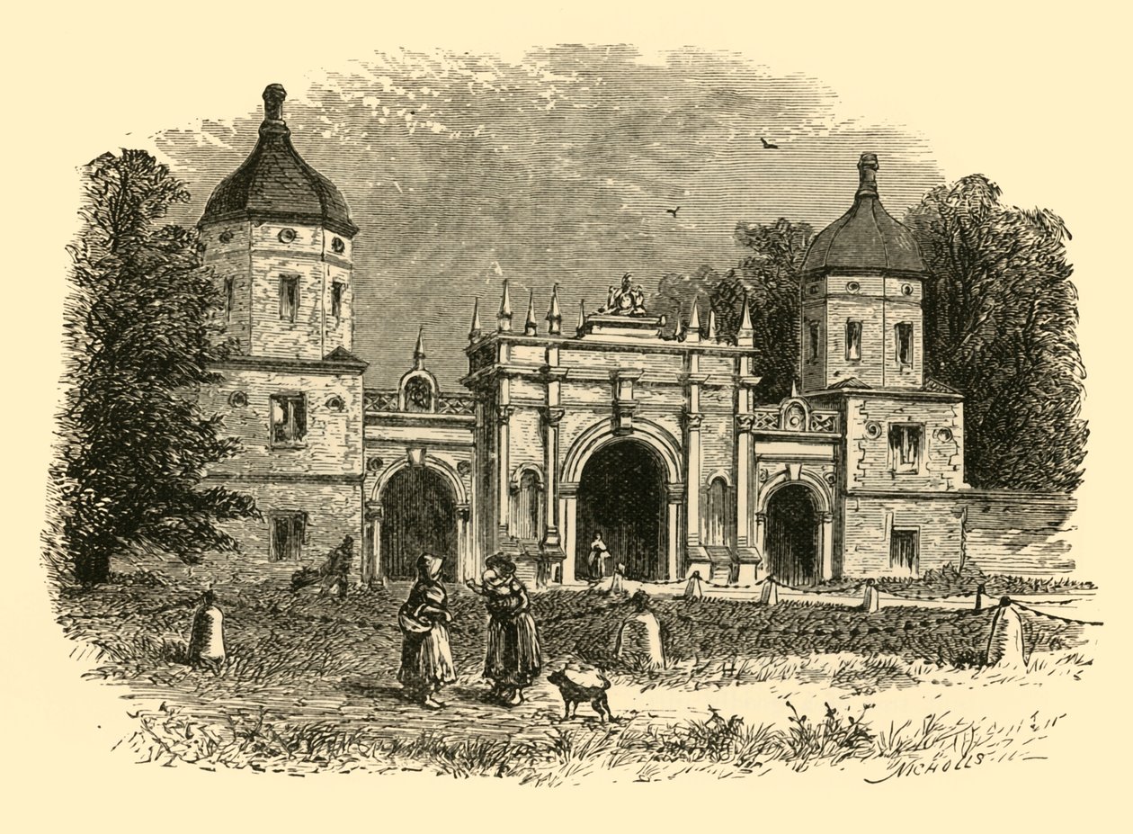 O alojamento, Burghley Park, 1898. de Unbekannt