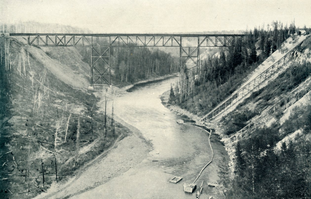 A ponte mais alta a leste das montanhas rochosas, 1922. de Unbekannt