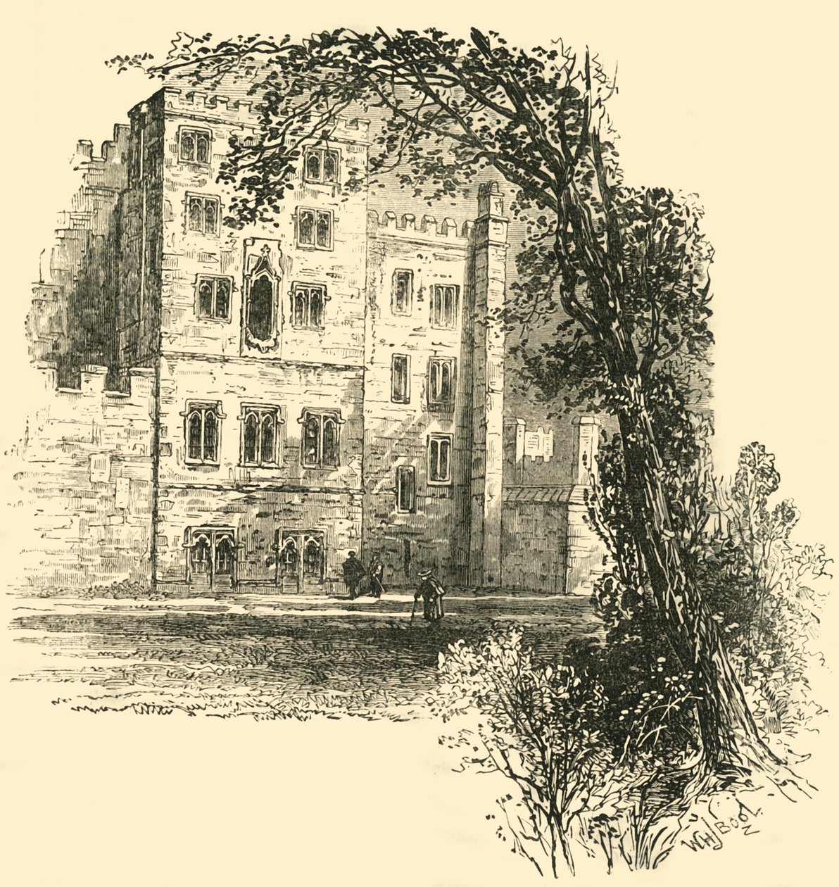 A torre dos lollards, palácio de Lambeth, c1878. de Unbekannt