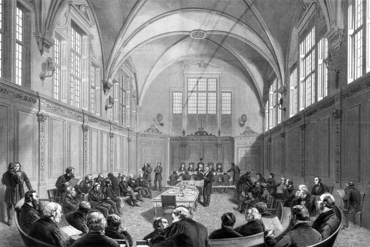 A escola de Londres dirige o novo escritório no Thames Embankment, Londres, 1875 de Unbekannt