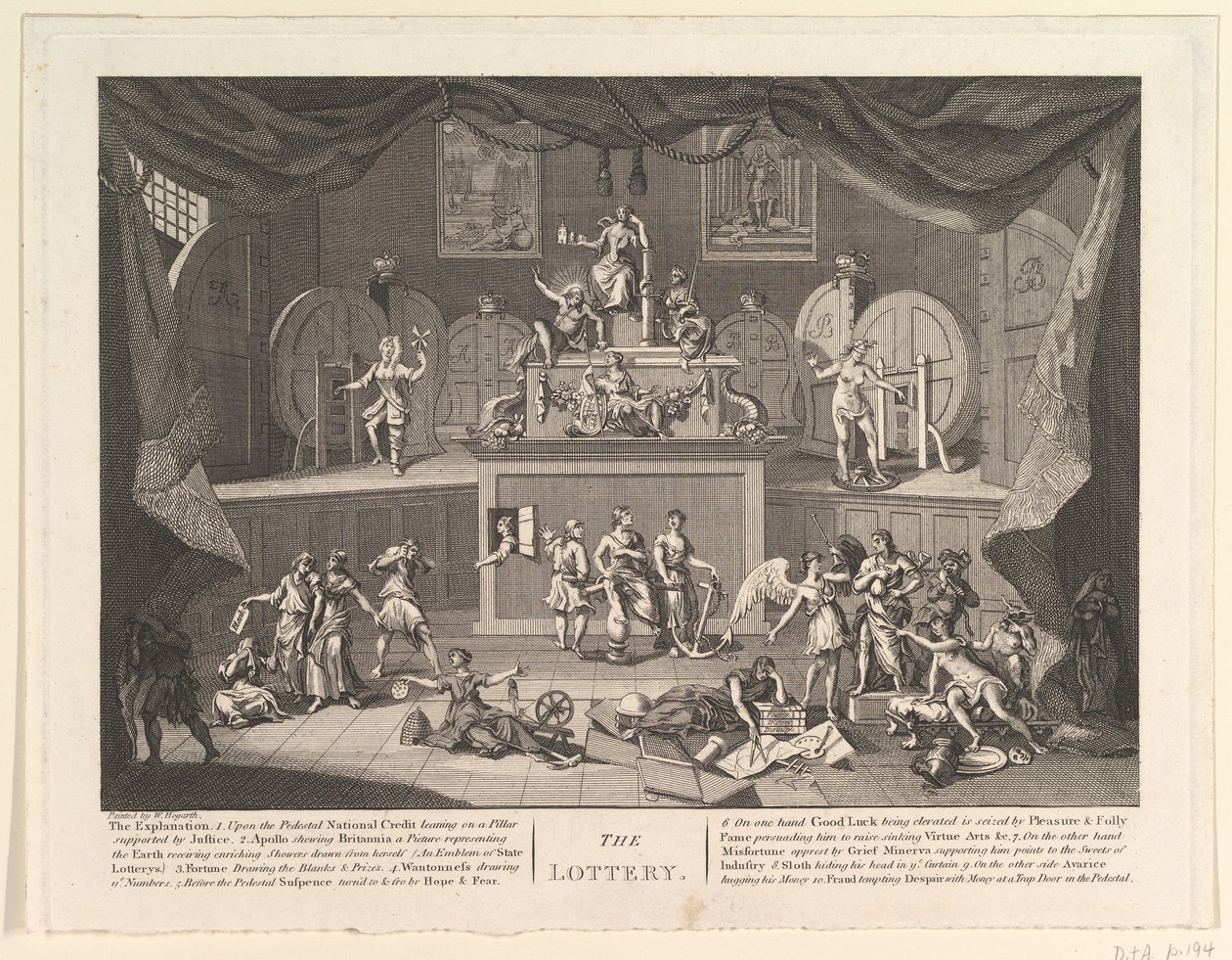 A loteria, [depois de 1724]. de Unbekannt