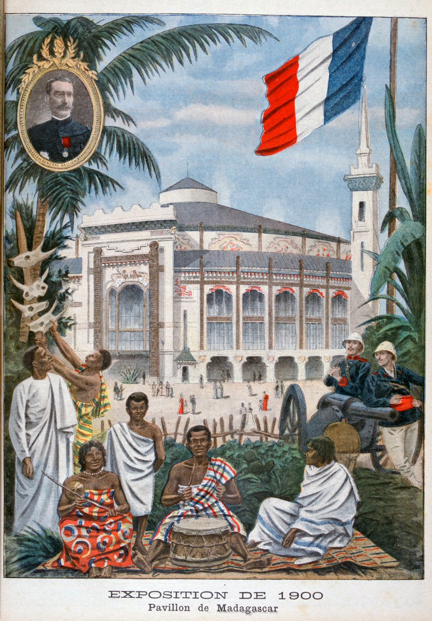 O pavilhão de Madagascar na Exposição Universal de 1900, Paris, 1900 de Unbekannt