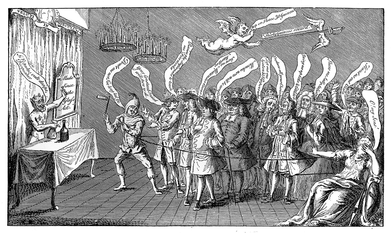 O Mágico ou Cungerer de Garrafa. Credulidade inglesa: ou, Yere all Bottled, 1749 de Unbekannt