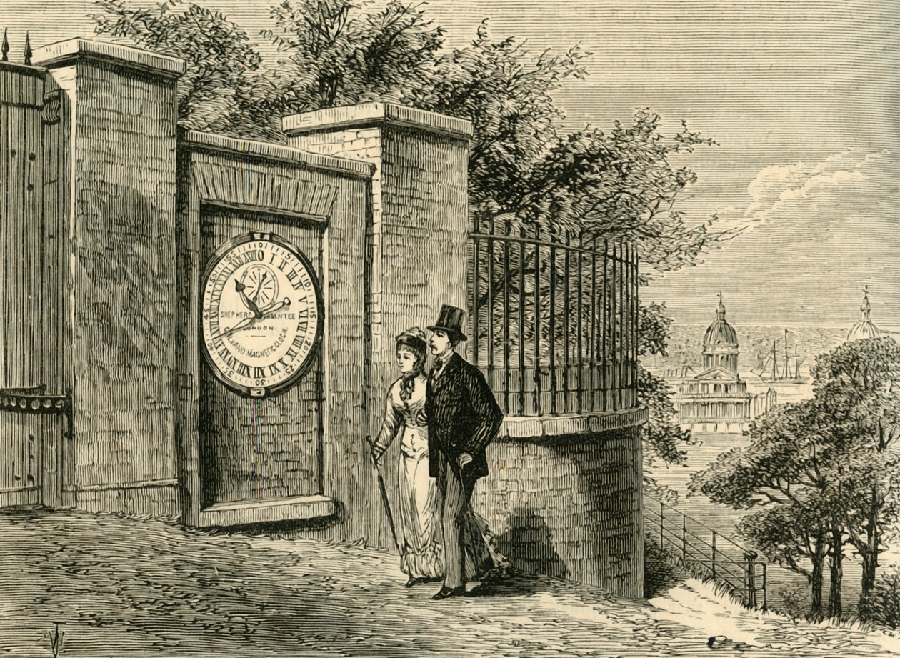 O relógio magnético, Observatório de Greenwich, c1840, c1878. de Unbekannt