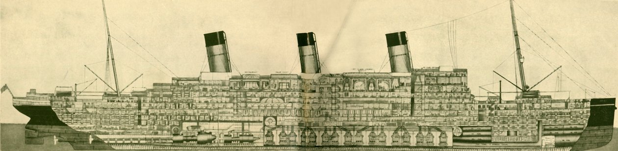 O Majestic 56.551 Toneladas Mostradas na Seção, c1930. de Unbekannt