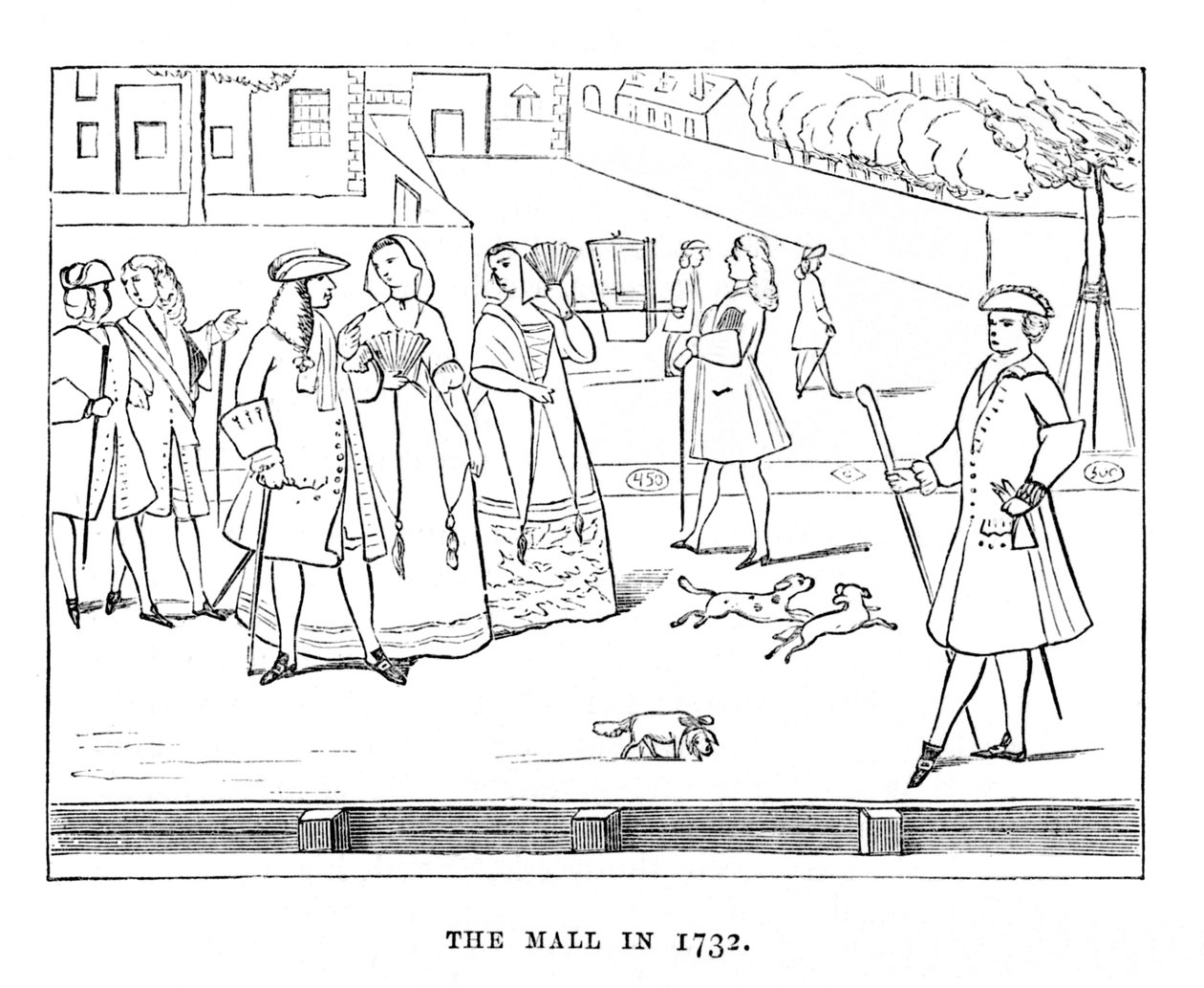 O shopping em 1732, c1870 de Unbekannt