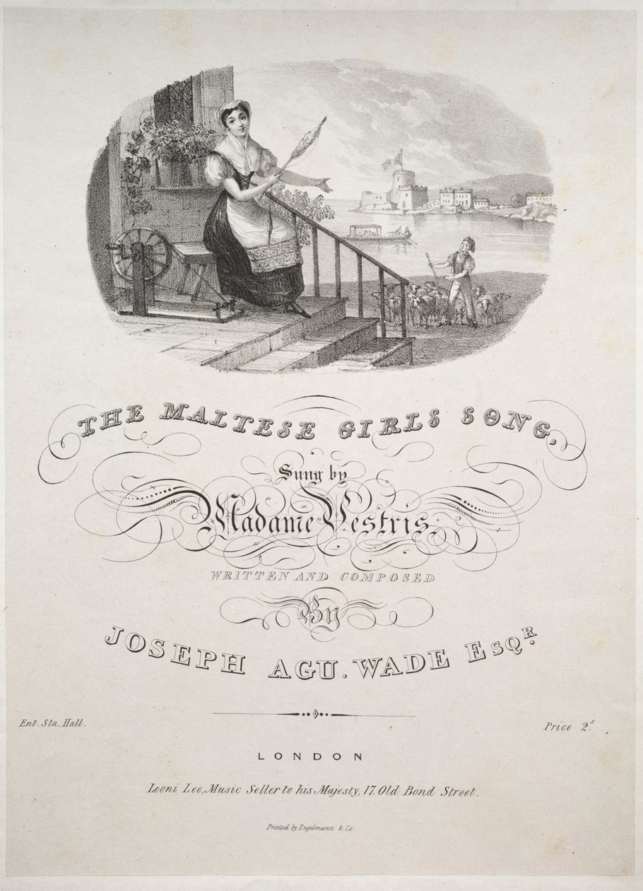 A música das meninas malteses, 1800s. de Unbekannt
