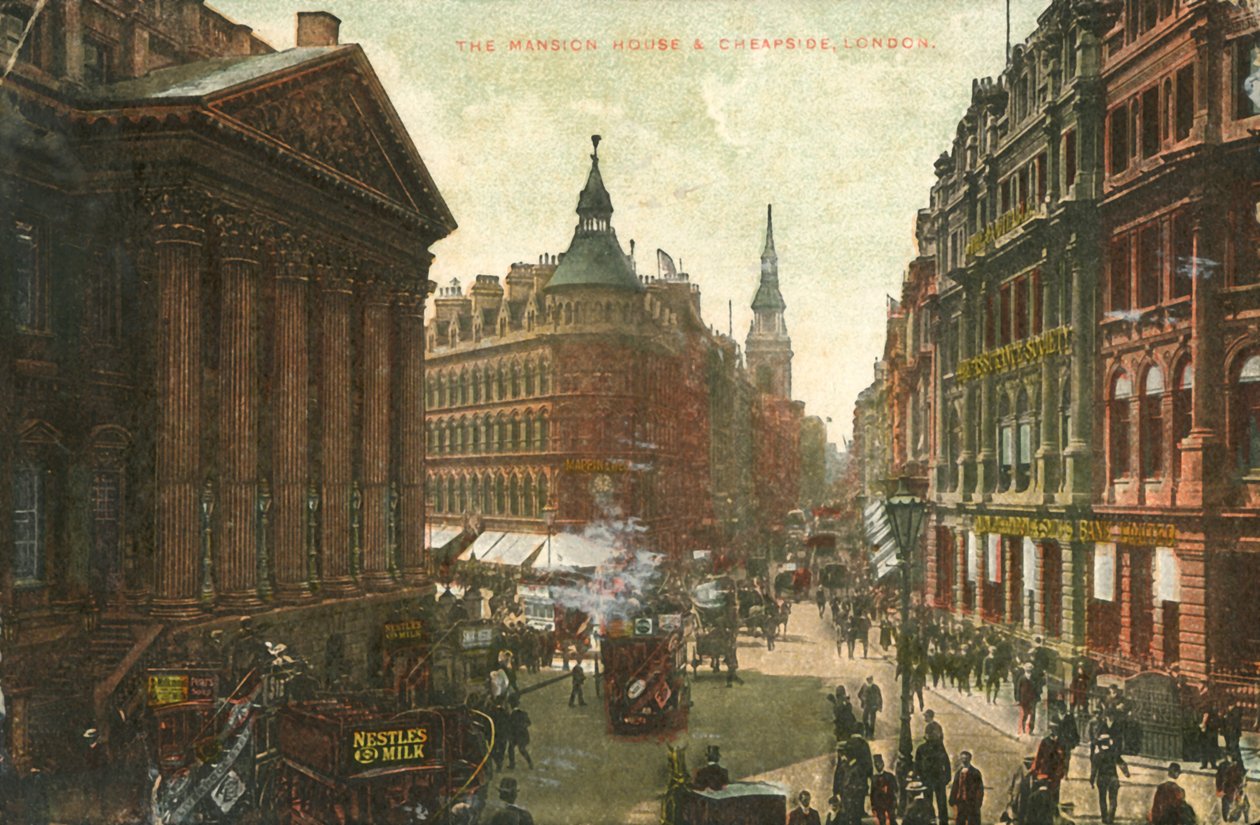Mansion House & Cheapside, Londres, final do século XIX e início do século XX. de Unbekannt