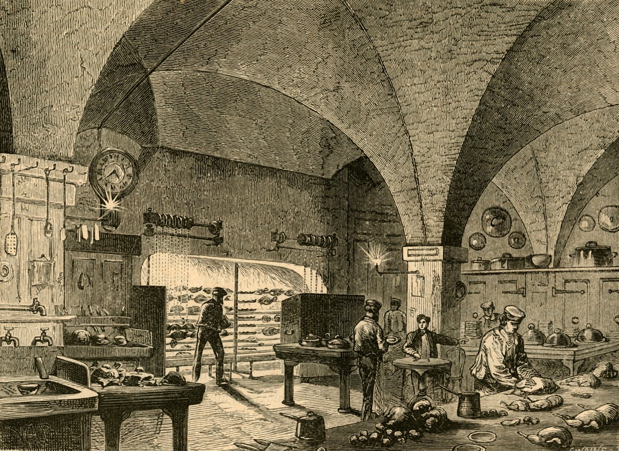 A cozinha da casa de mansão, 1897. de Unbekannt