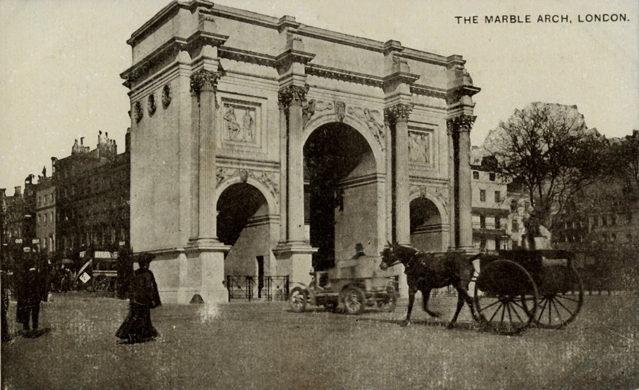 O Marble Arch, Londres, final do século XIX e início do século XX. de Unbekannt