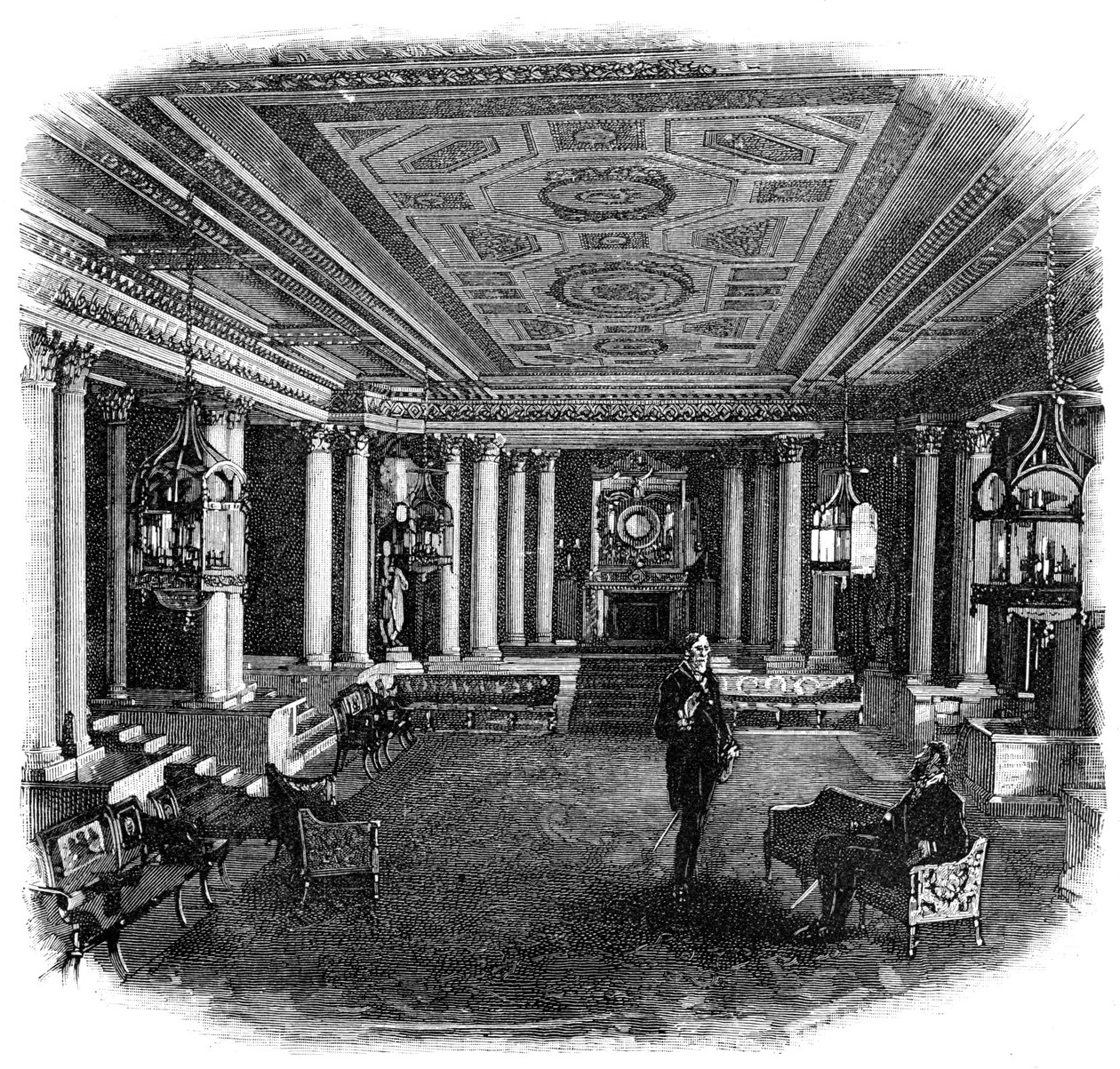 The Marble Hall, Palácio de Buckingham, 1900 de Unbekannt